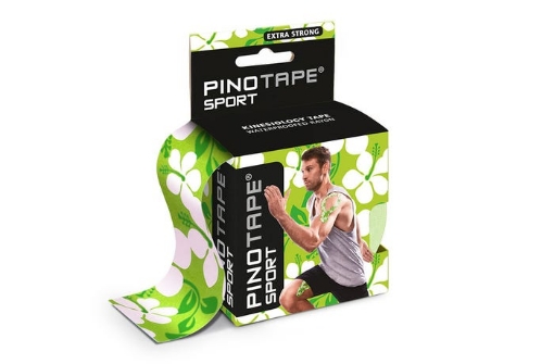 Bild von Kinesiologieband PINOTAPE® Sport - Grün mit Blumen