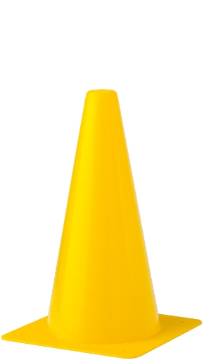 Bild von Plastik Trainingskegel 30cm - Gelb 