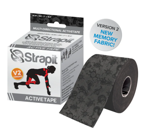 Bild von Dynamic Activetape 5 cm x 5 m - Grau/Schwarz STRAPIT