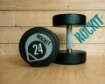 Bild von Set mit 2 runden Hanteln 24 kg - ROCKIT