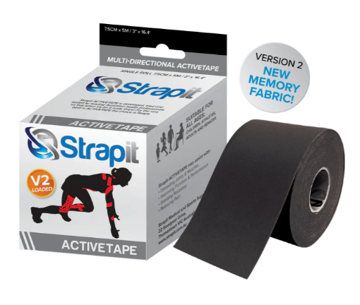 Bild von  ACTIVETAPE 7,5CM x 5M – SCHWARZ GESTREIFT