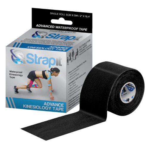 Bild von Kinesiologie-Tape Advance 5cm x 5m Schwarz – Strapit