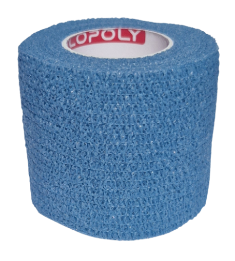 Bild von Selbstklebende elastische Bandage 5cm - Azurblau