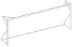 Bild von Mobiles Aluminium-Fußballtor 5 × 2 m — Ø80 mm mit Netz — VI 6022