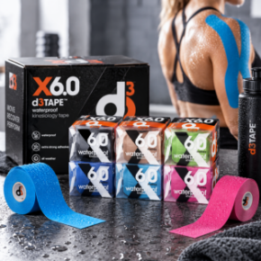 Bild für Kategorie d3Tape X6.0 Waterproof – Kinesiologie-Tape 5 cm x 6 m